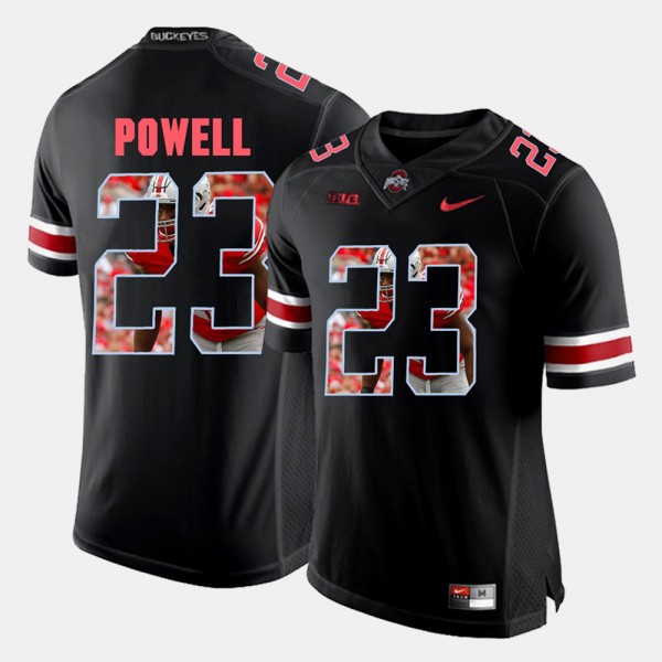 Ohio State Buckeyes Tyvis Powell Men's #23 Black Pictorial Fashion College Football Jersey 2404YRCO7